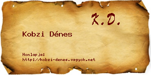 Kobzi Dénes névjegykártya